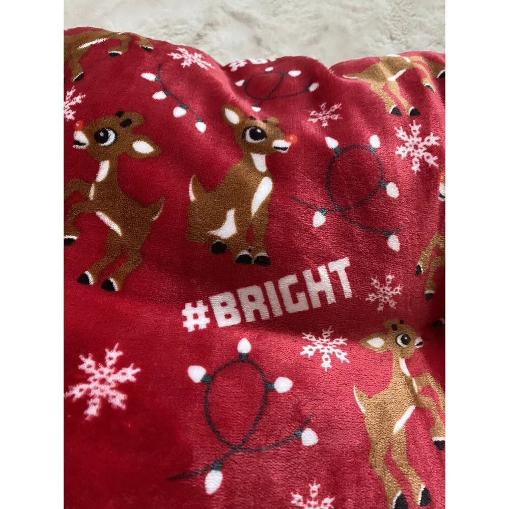 Rudolph‎ The Red Nose Reindeer Cozy Dog Pillow Pet BED Super Soft 23” X 36” Red